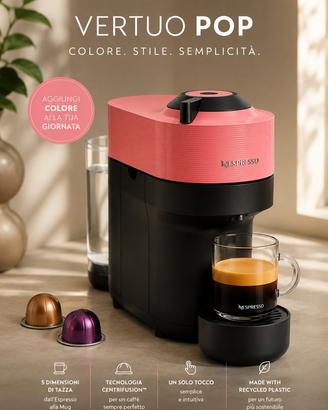 Macchina da caffè Nespresso Vertuo Pop Rosa