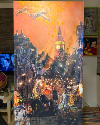Quadro / opera pop su alluminio 50x90- Star wars