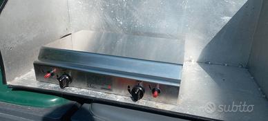 Fornello a gas Ompagrill 2 fuochi acciaio Inox