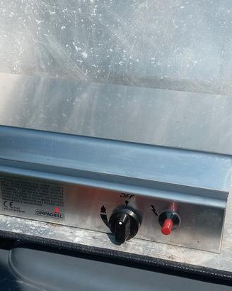 Fornello a gas Ompagrill 2 fuochi acciaio Inox