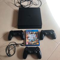 Playstation 4 Slim + 3 Controller + GTA V