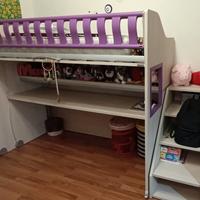 Letto a castello + scrivania Moretti Compact 

