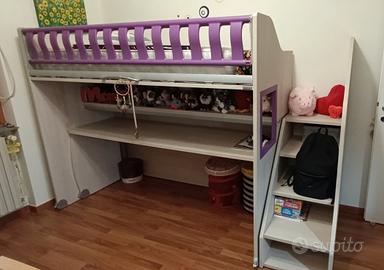Letto a castello + scrivania Moretti Compact 
