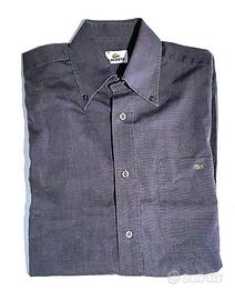 CAMICIA LACOSTE UOMO TAGLIA 39 GRIGIA VINTAGE