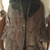 Cappotto uomo, vera pelle, colore miele 