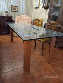 tavolo in cristallo 200x87 h 75 come nuovo