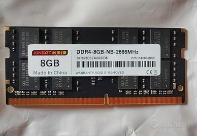 RAM ddr4 8gb 26666MHz nuova