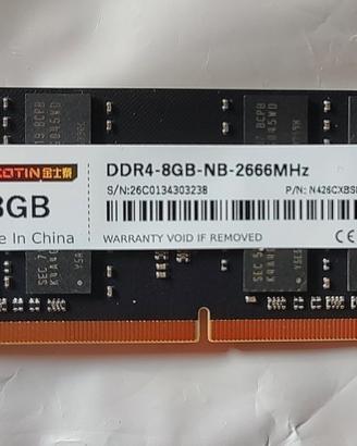 RAM ddr4 8gb 26666MHz nuova