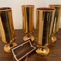 Bicchieri FLUTE ricoperti in ORO ZECCHINO