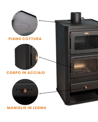 stufa con forno 14kw
