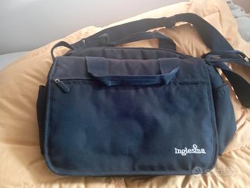INGLESINA borsa blu e fasciatoio per neonati