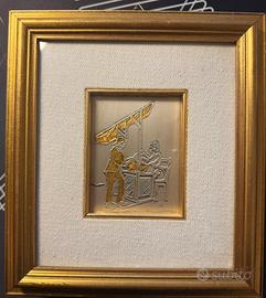 Quadretto con lavorazione lastra argento 925