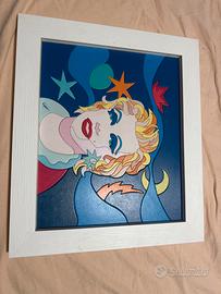 Quadro originale in acrilico su legno ceramizzato