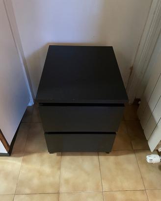 COMODINO IKEA MALM - Nero 40x50