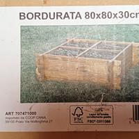 Bordura da giardino 80x80x30 in legno