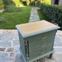 Coppia di comodini restyling fresco azzurro