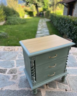 Coppia di comodini restyling fresco azzurro