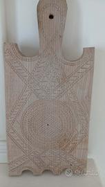 Tagliere in legno fatto a mano anni 60