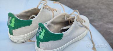 Scarpe alte in tessuto di canapa