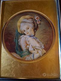 Cofanetto radica e foglia oro