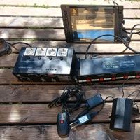 2 controller luce dj, strobo 1000 w