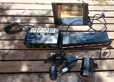 2 controller luce dj, strobo 1000 w
