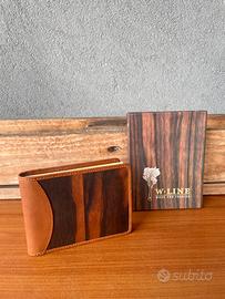 Portafoglio Uomo W-LINE in Pelle e Vero Legno