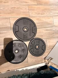 Set di dischi per bilanciere o manubri + bilancier