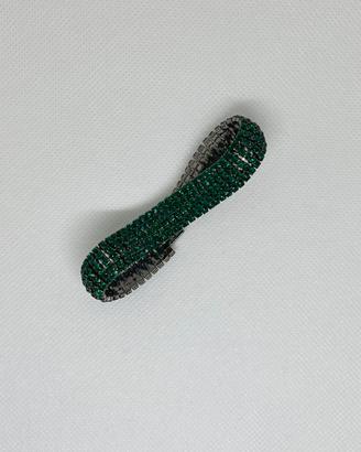 Bracciale tennis verde scuro
