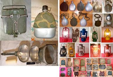 Gavetta e borraccia in alluminio, e altro