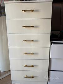 Cassettiera mondo convenienza beige/ bianco