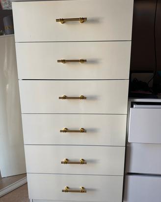 Cassettiera mondo convenienza beige/ bianco