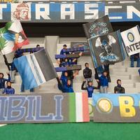 Spettatori Fan Subbuteo INTER dipinti a mano
