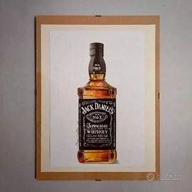 Quadro Jack Daniel's disegnato a matita