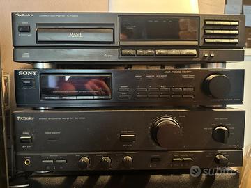 Impianto Stereo technics con casse JBL