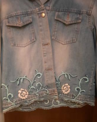 Giacchino jeans con ricami