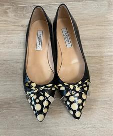 Ballerina in pelle nera da donna