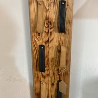 Porta bottiglie di vino , prosecco sospeso legno