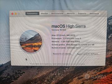 imac 21.5 mid 2011
