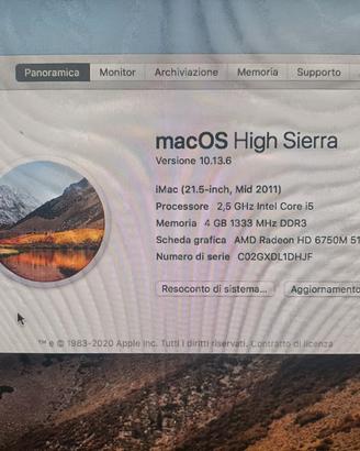 imac 21.5 mid 2011