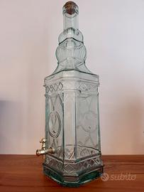 Dispenser vintage in vetro con rubinetto