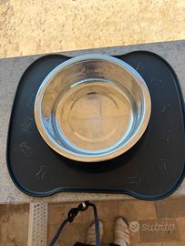 Ciotola inox 1.600 ml cani grandi più tappetino