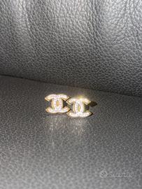 Orecchini Chanel CC Metallo