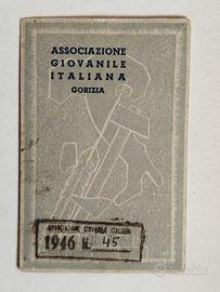 Tessera Associazione Giovanile Italiana di Gorizia