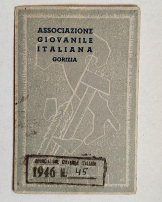 Tessera Associazione Giovanile Italiana di Gorizia