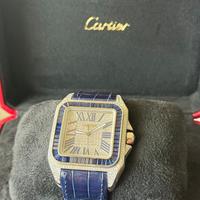 Santos De Cartier 100 XL Diamond blu