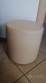 Coppia Pouf comodini in pelle