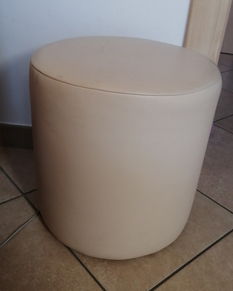 Coppia Pouf comodini in pelle