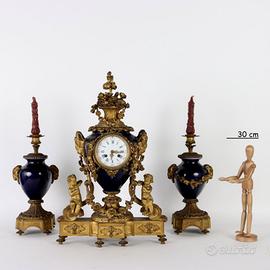 Trittico Orologio Bardon in Bronzo Dorato