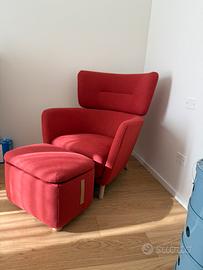 Poltrona IKEA OSKARSHAMN con poggiapiedi